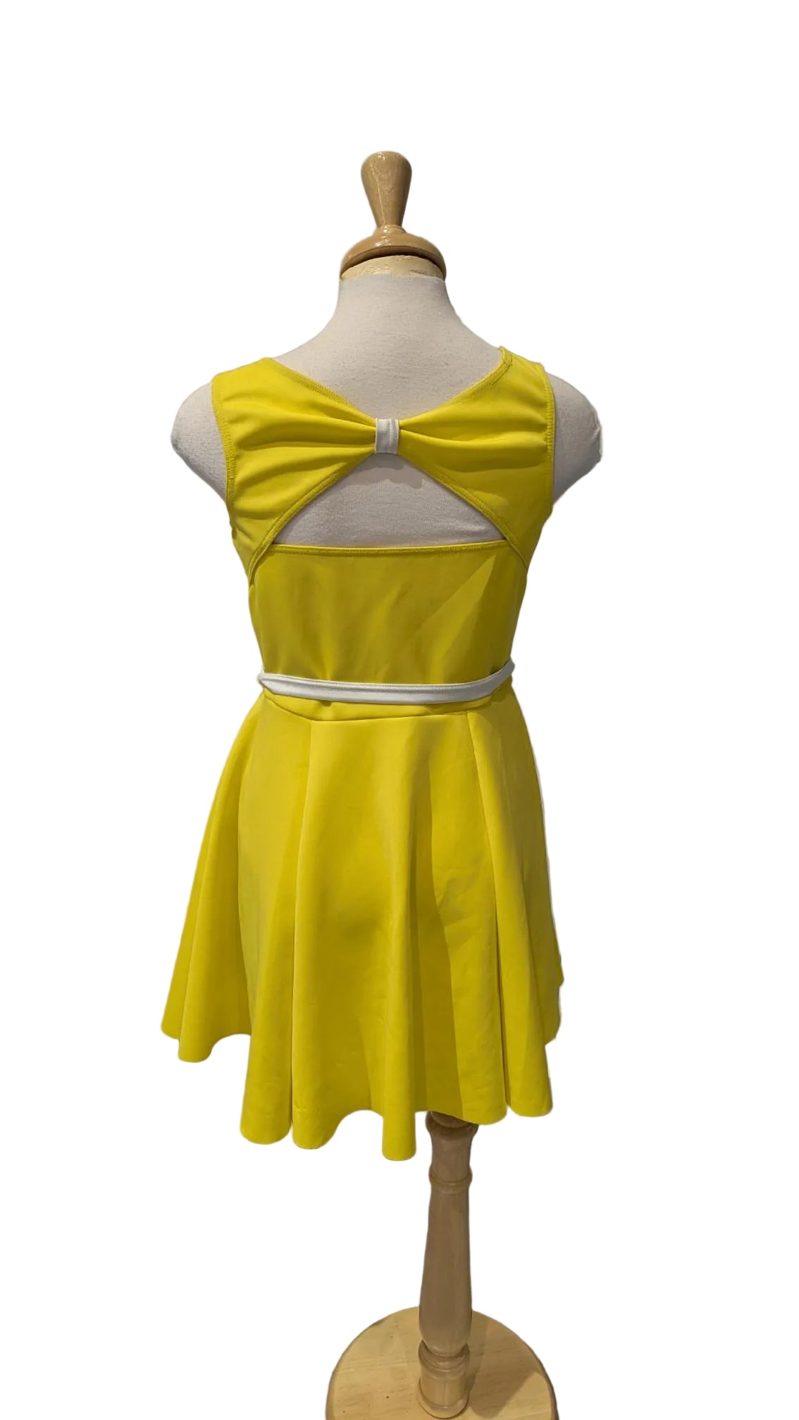 Bright Yellow Boat Neck Dress