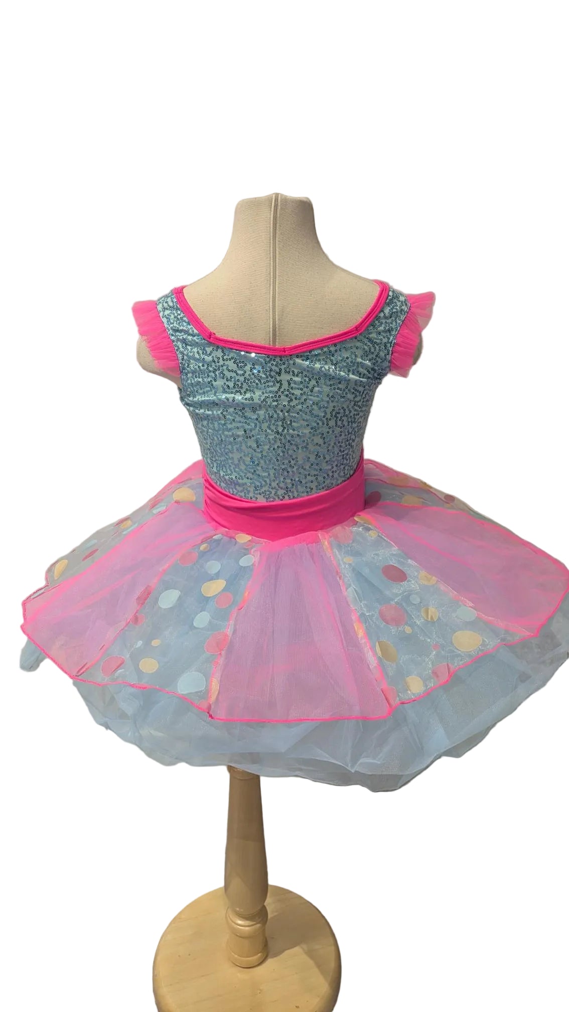 Pink and Light Blue Dress