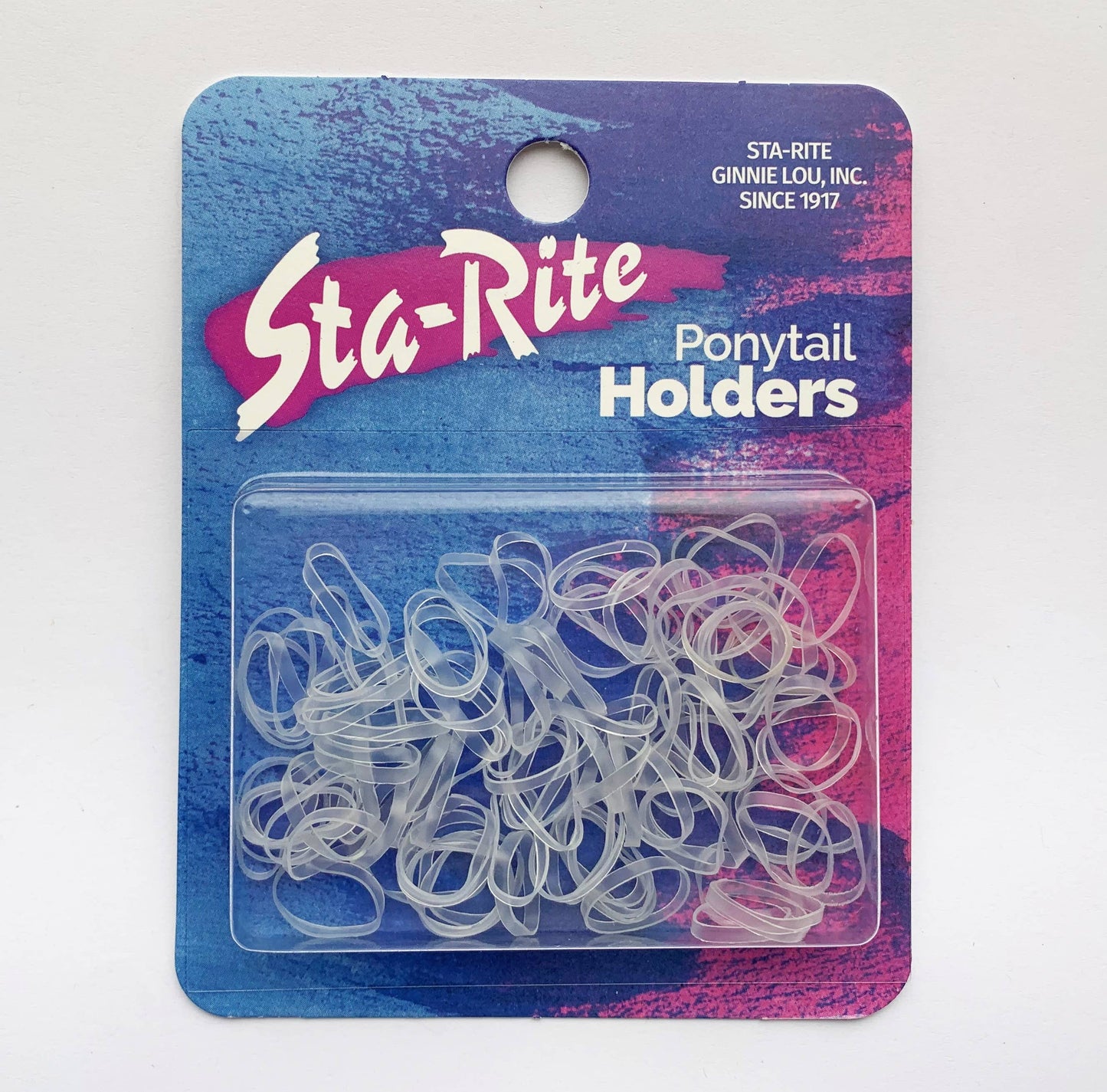 Sta-Rite Ginnie Lou - Clear Hair Elastics - 100 ct