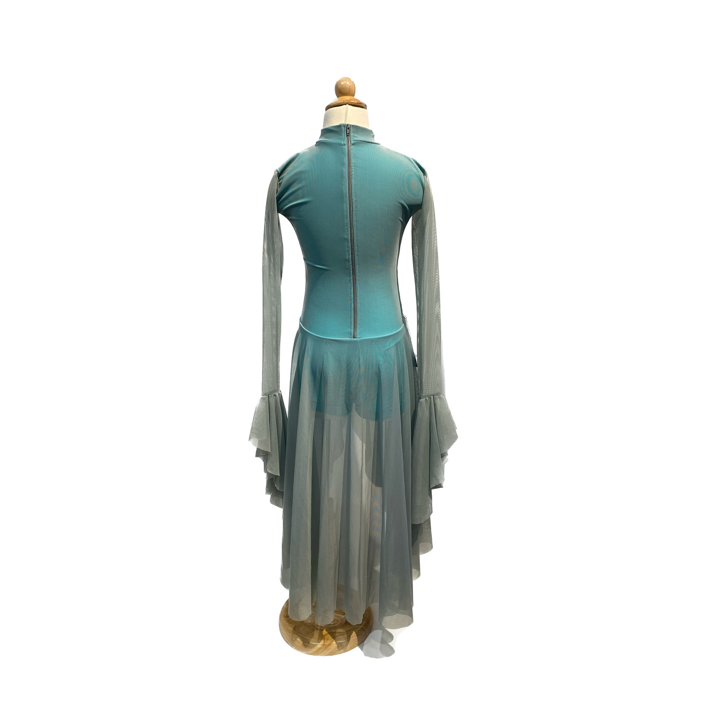 Blue and Teal Mesh Dress