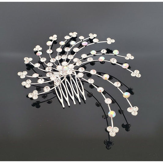 Swirl Rhinestone Hair Comb