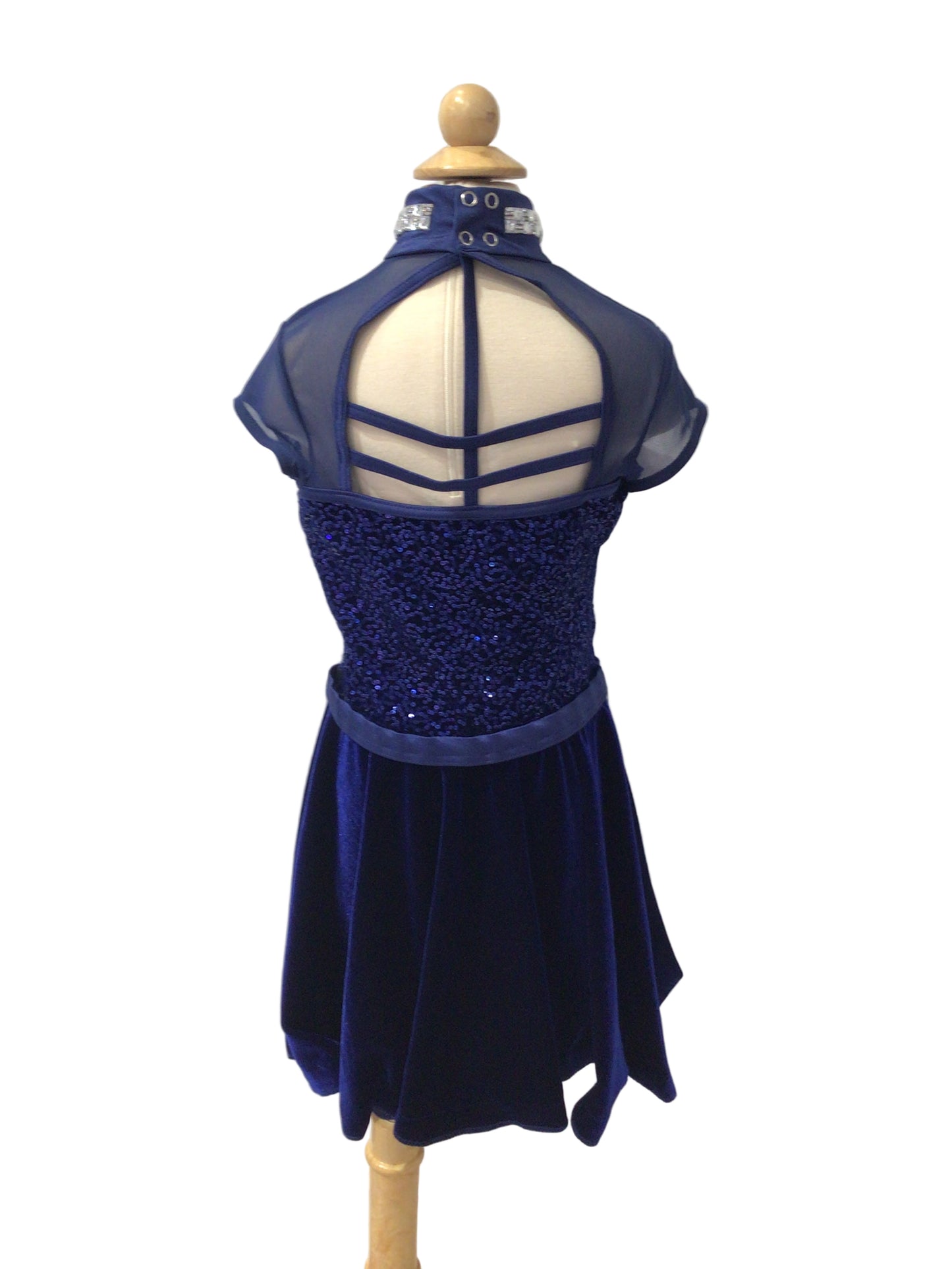 Dark Blue Velvet Jazz Dress