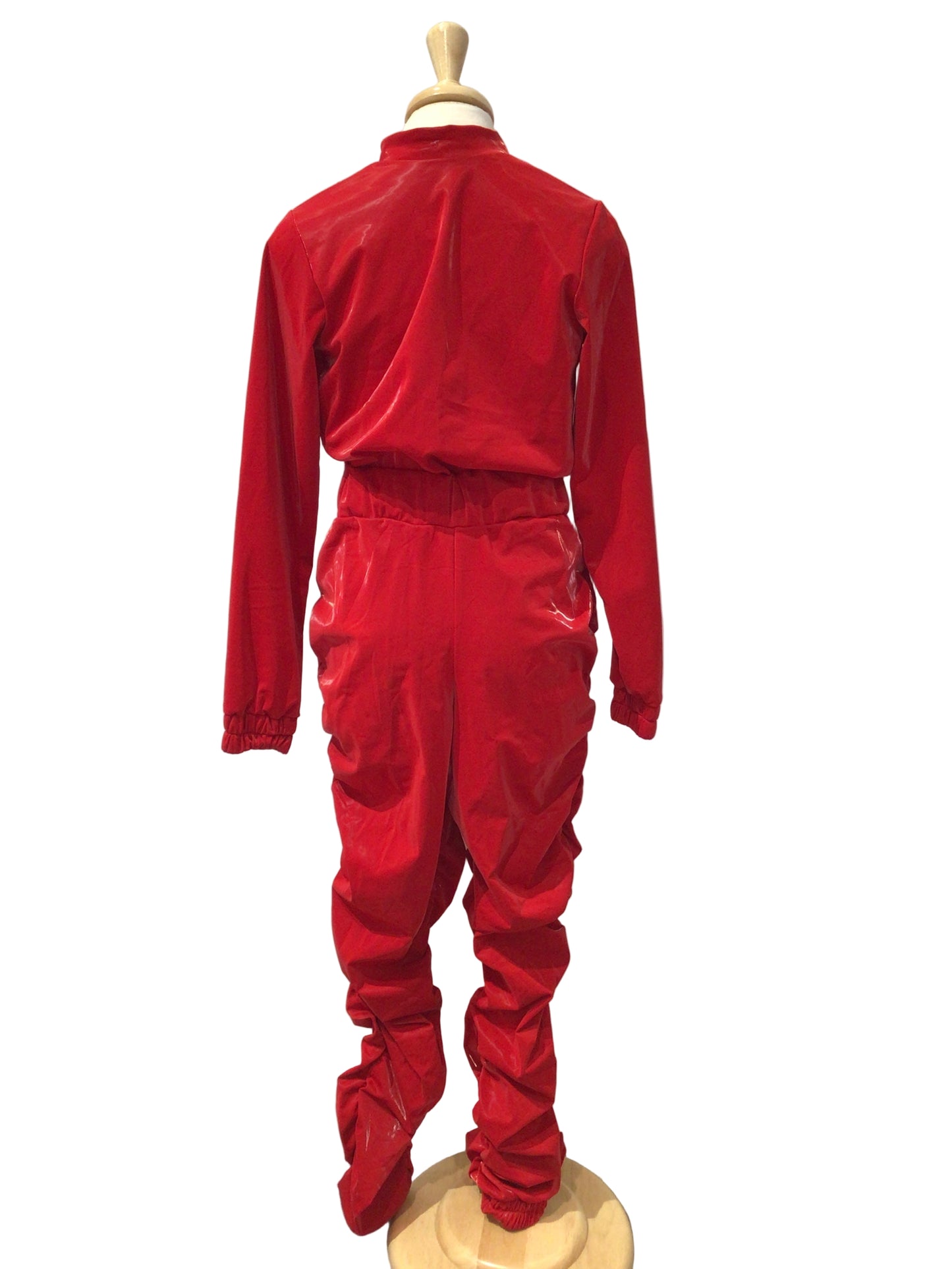 Vinyl Red Jumpsuit