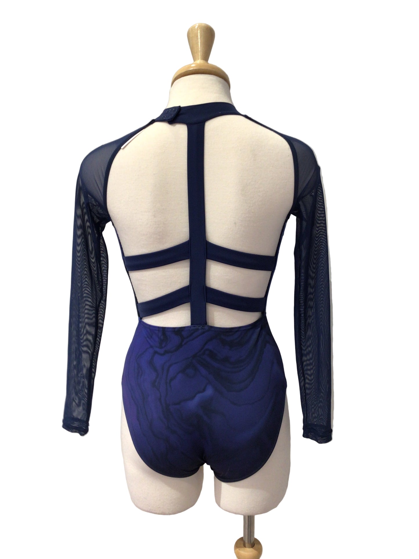 Blue Watercolor Long Sleeve Bodysuit