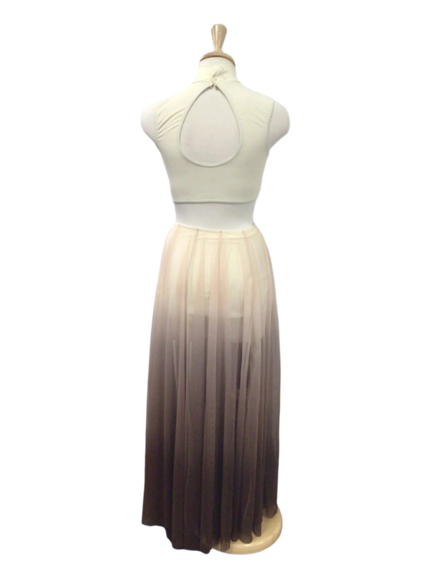 Brown and Cream Ombre Lyrical Dress