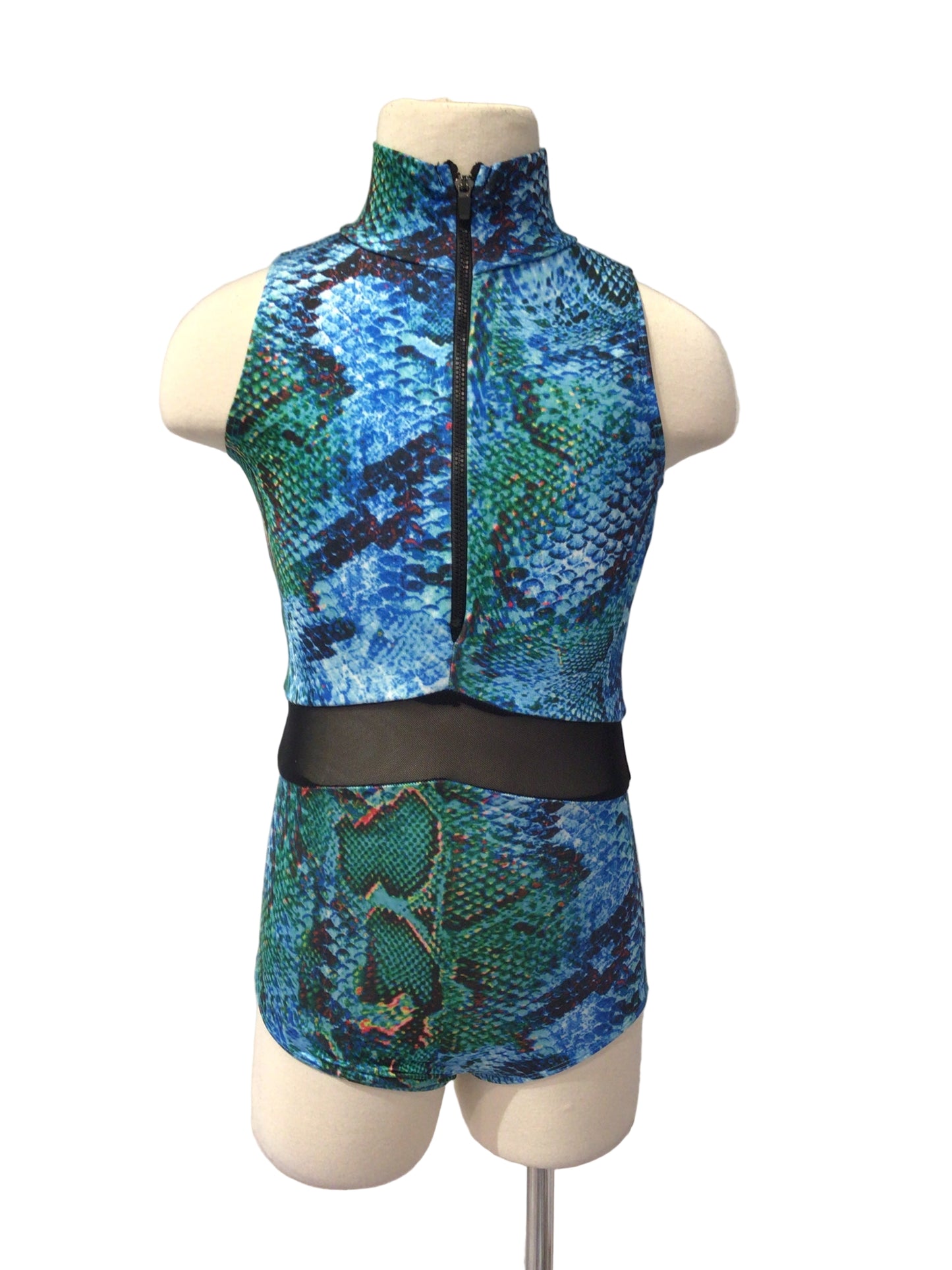 Blue Snake Skin Bodysuit