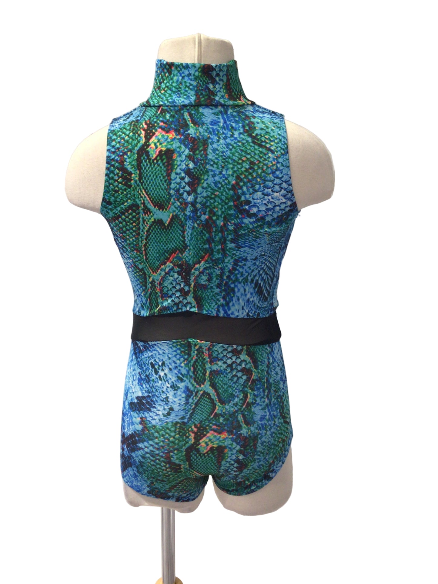 Blue Snake Skin Bodysuit
