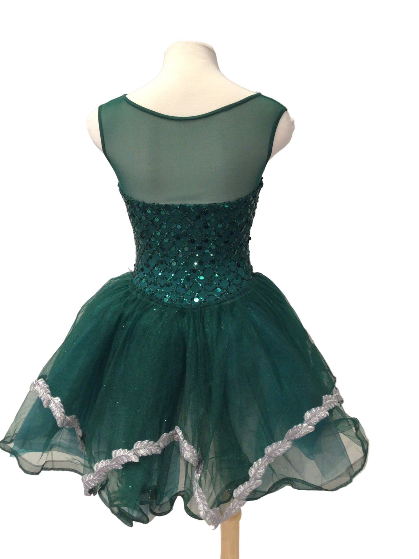 Forest Green and Silver Romantic Tutu