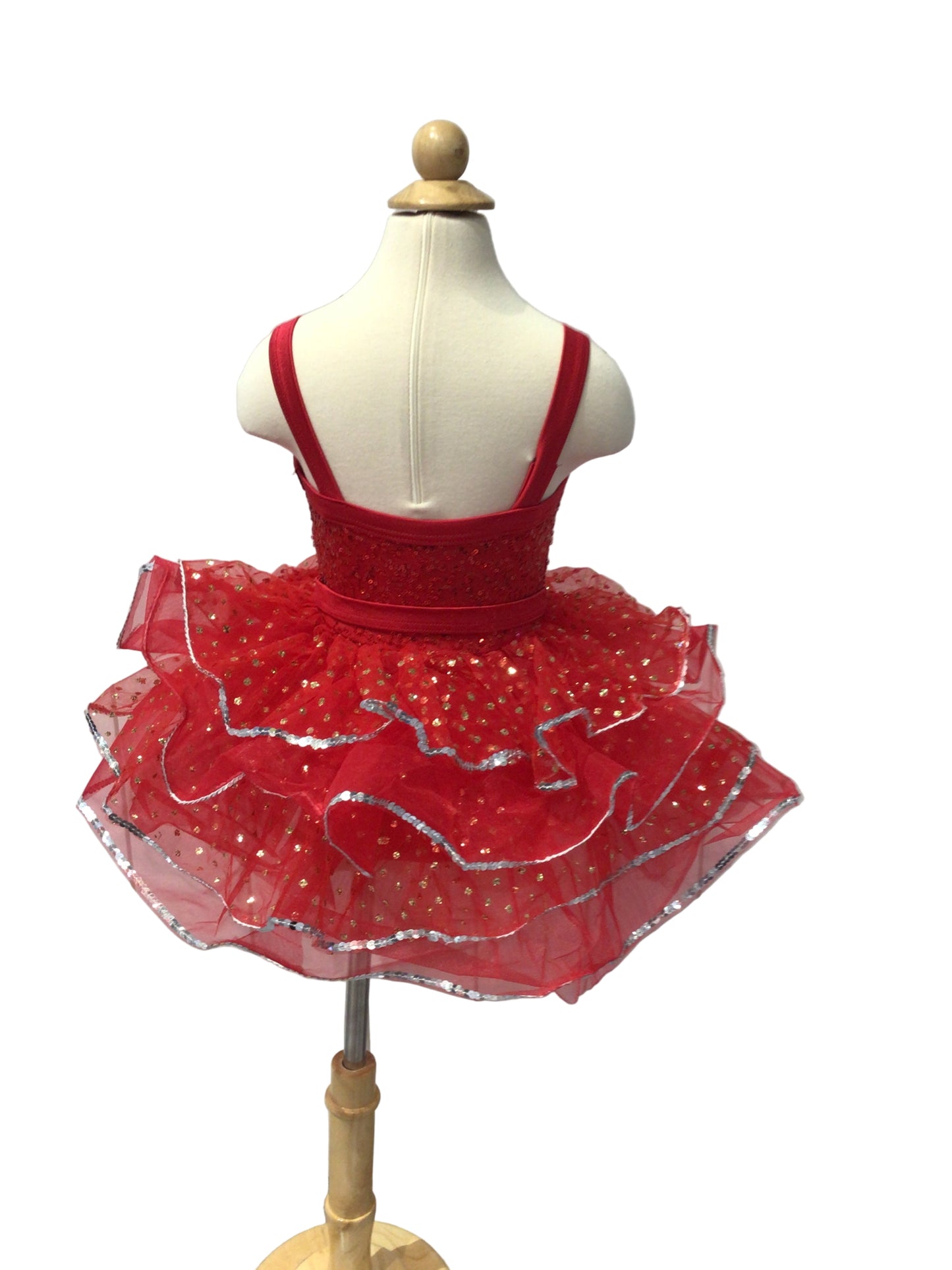 Red and Silver Tiered Tutu