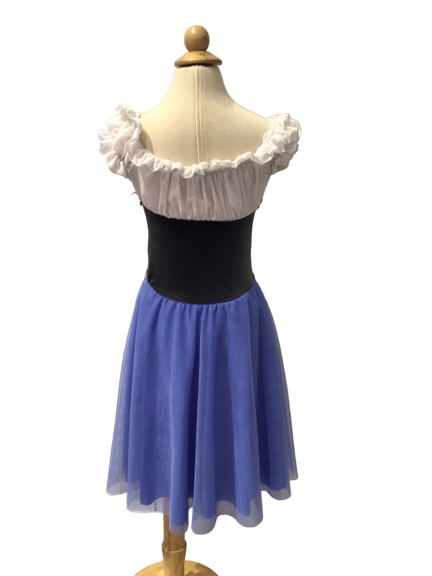 Light Blue and Silver Peasant Dress