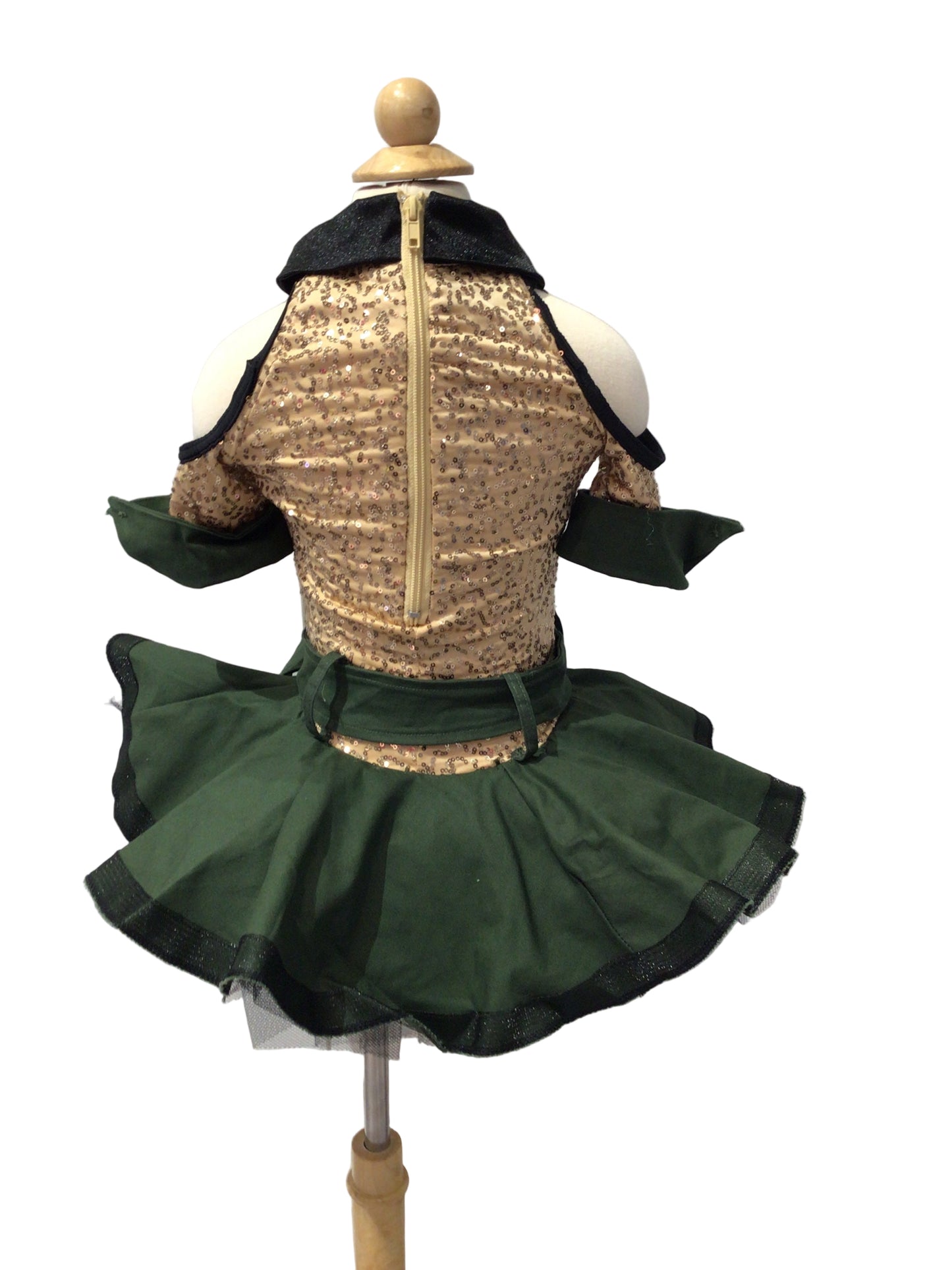 Forest Green and Gold Air Force Costume