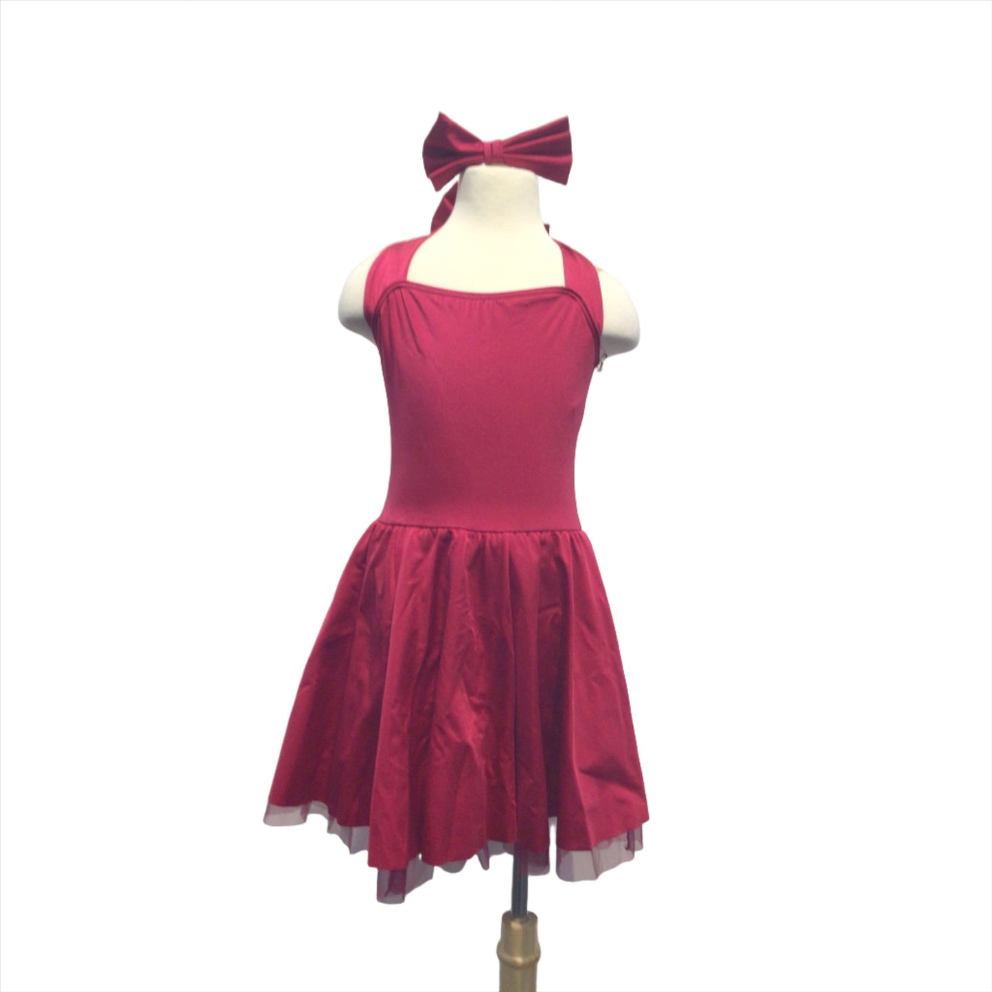Short Red Halter Jazz Dress