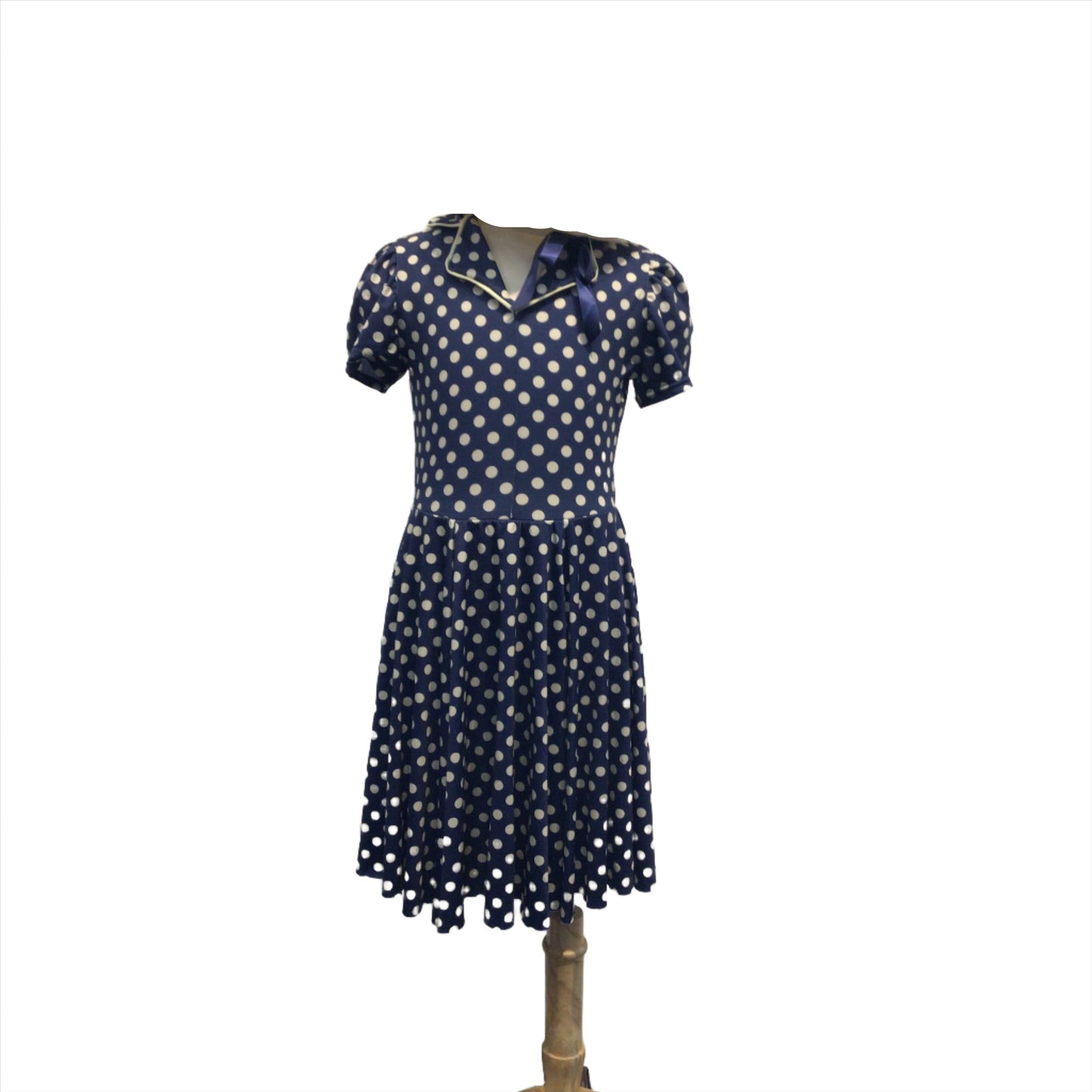 Blue Polka Dot French Dress