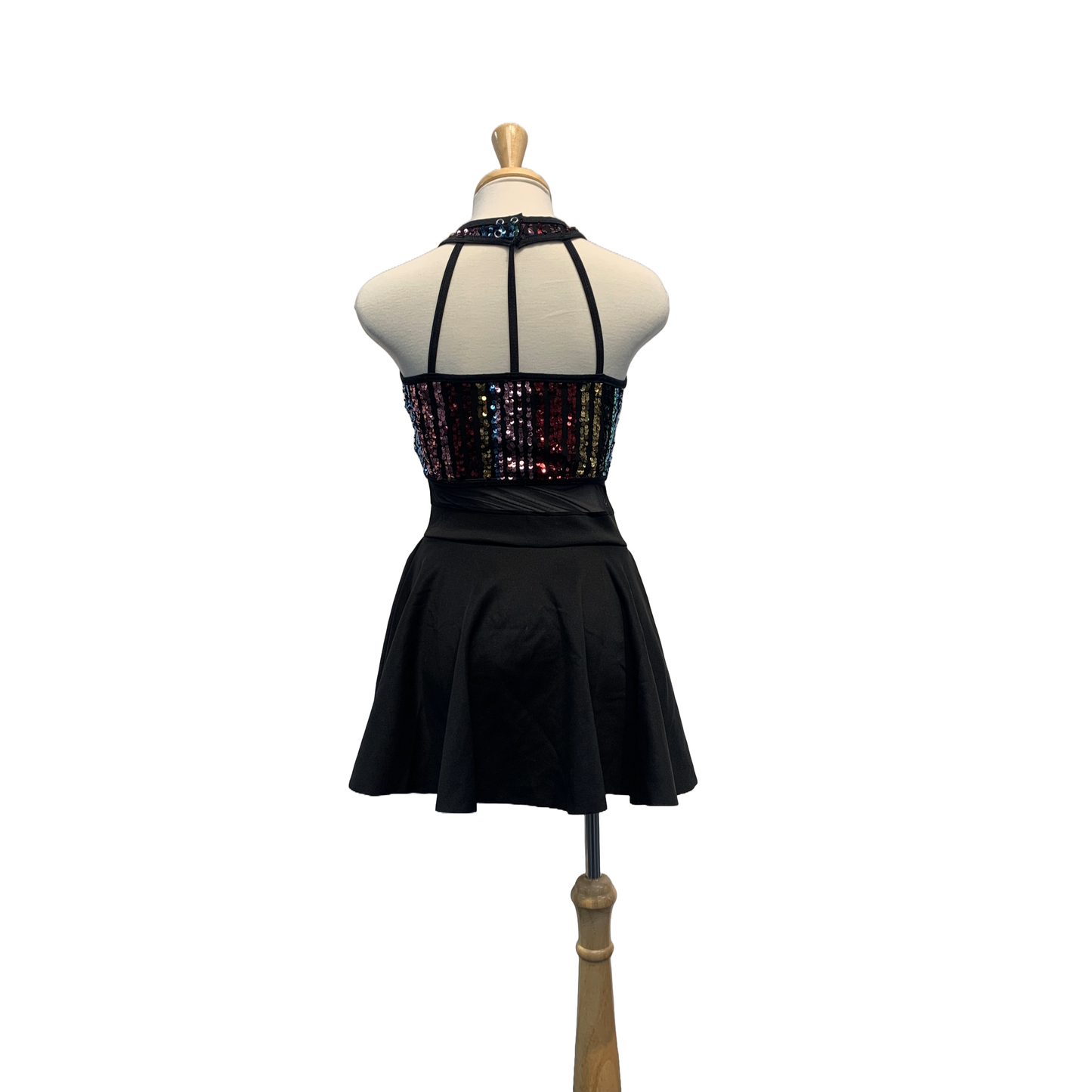Black Dress with Rainbow Sequins