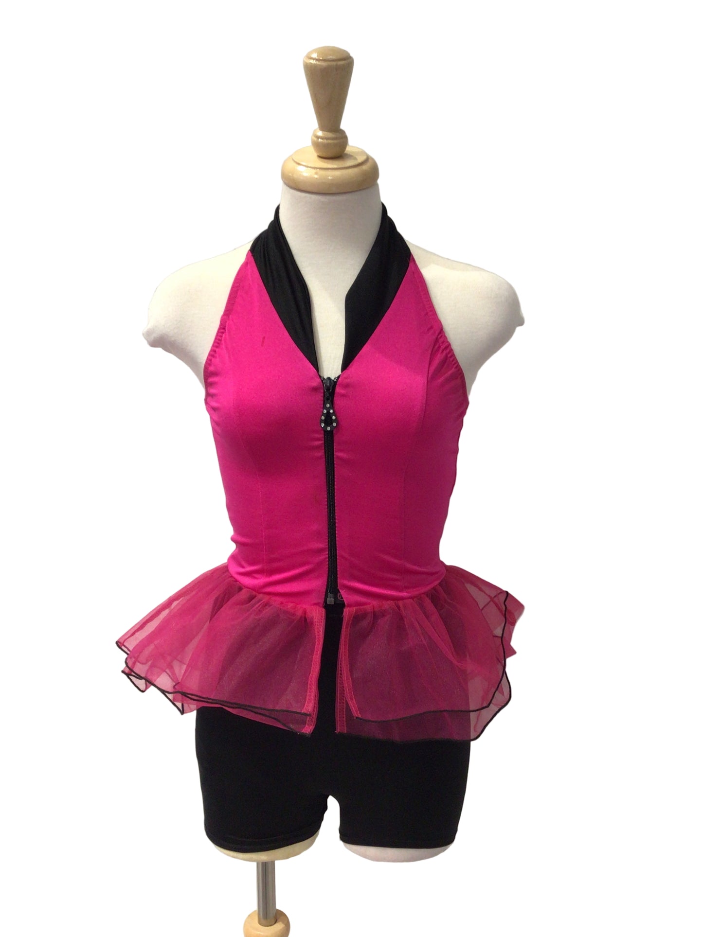 Bright Pink Halter Shirt with Shorts