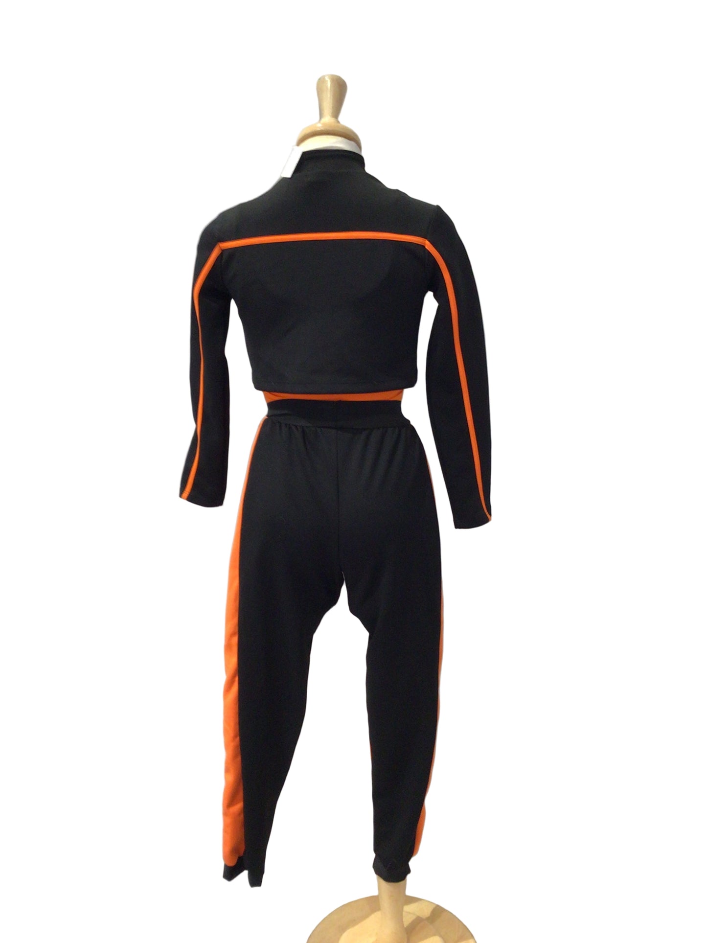 Orange and Black Track Suit