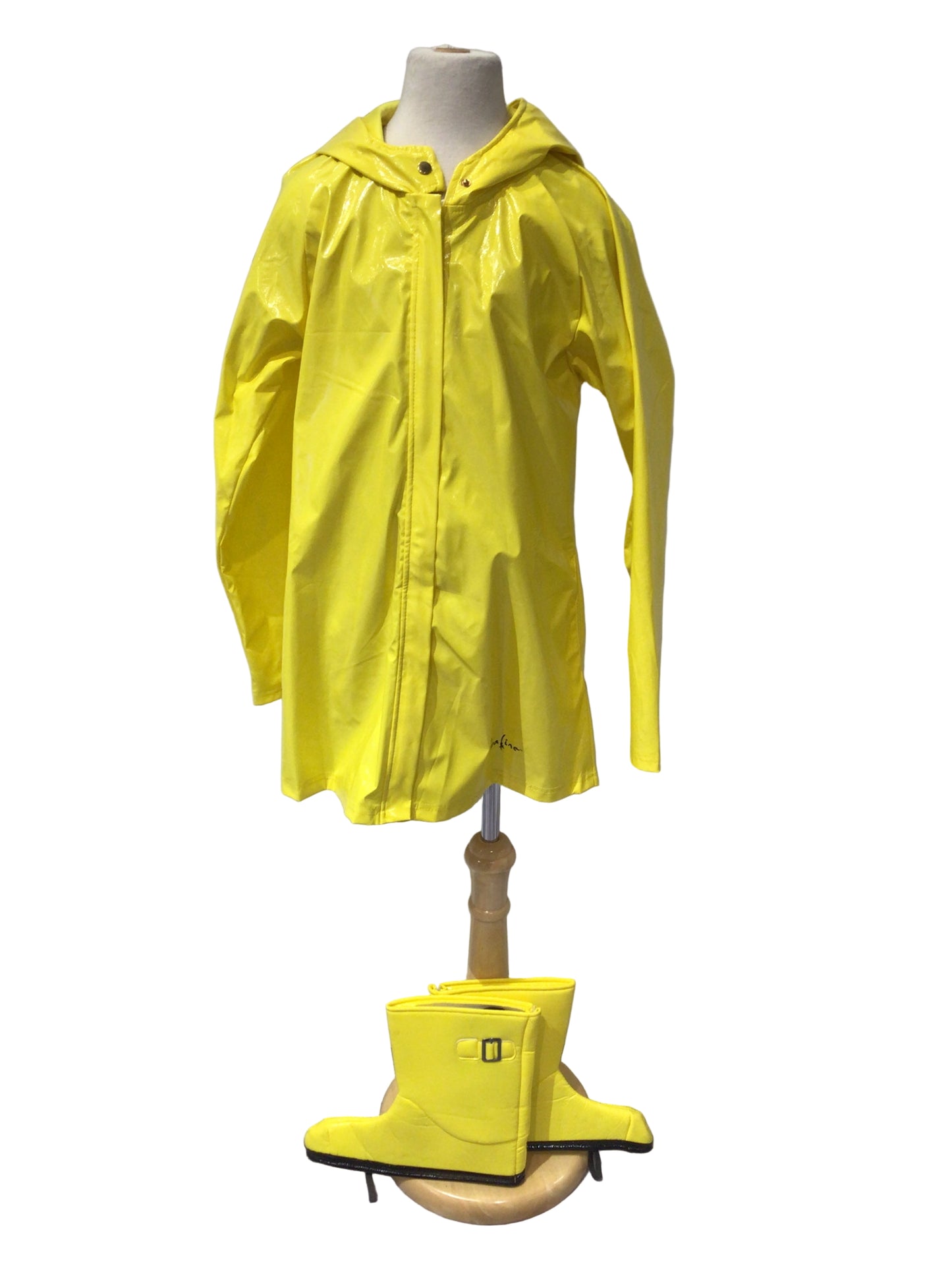 Yellow Rain Jacket with Boots