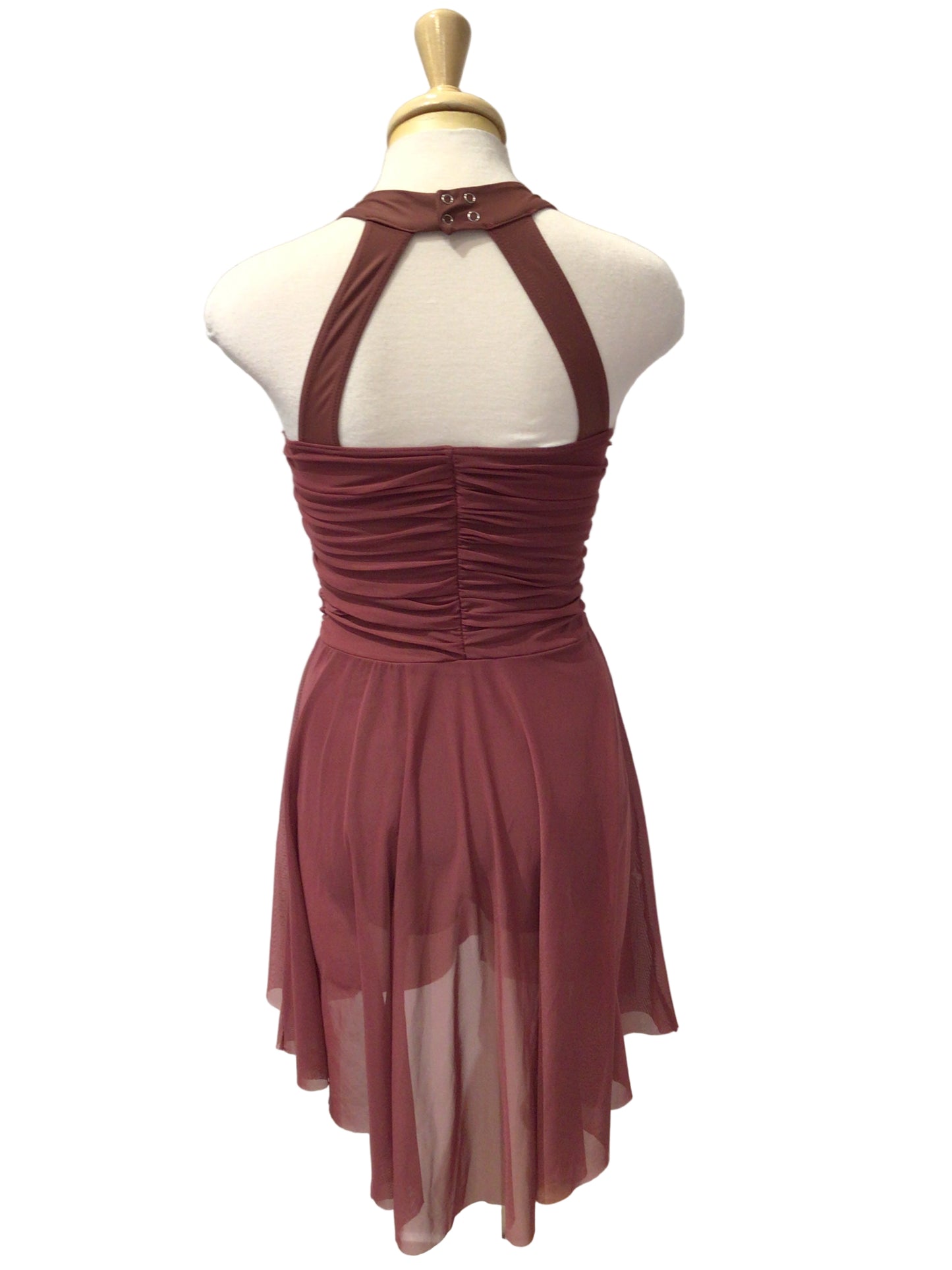 Mauve Rouched Lyrical Dress