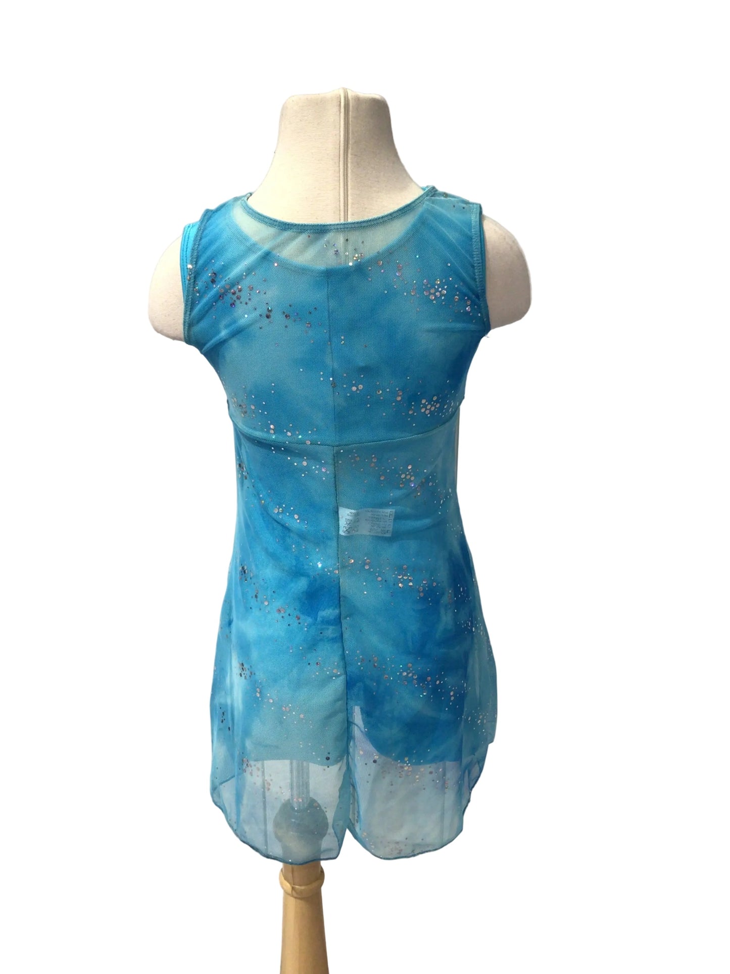 Light Blue Mesh Dress with Biketard