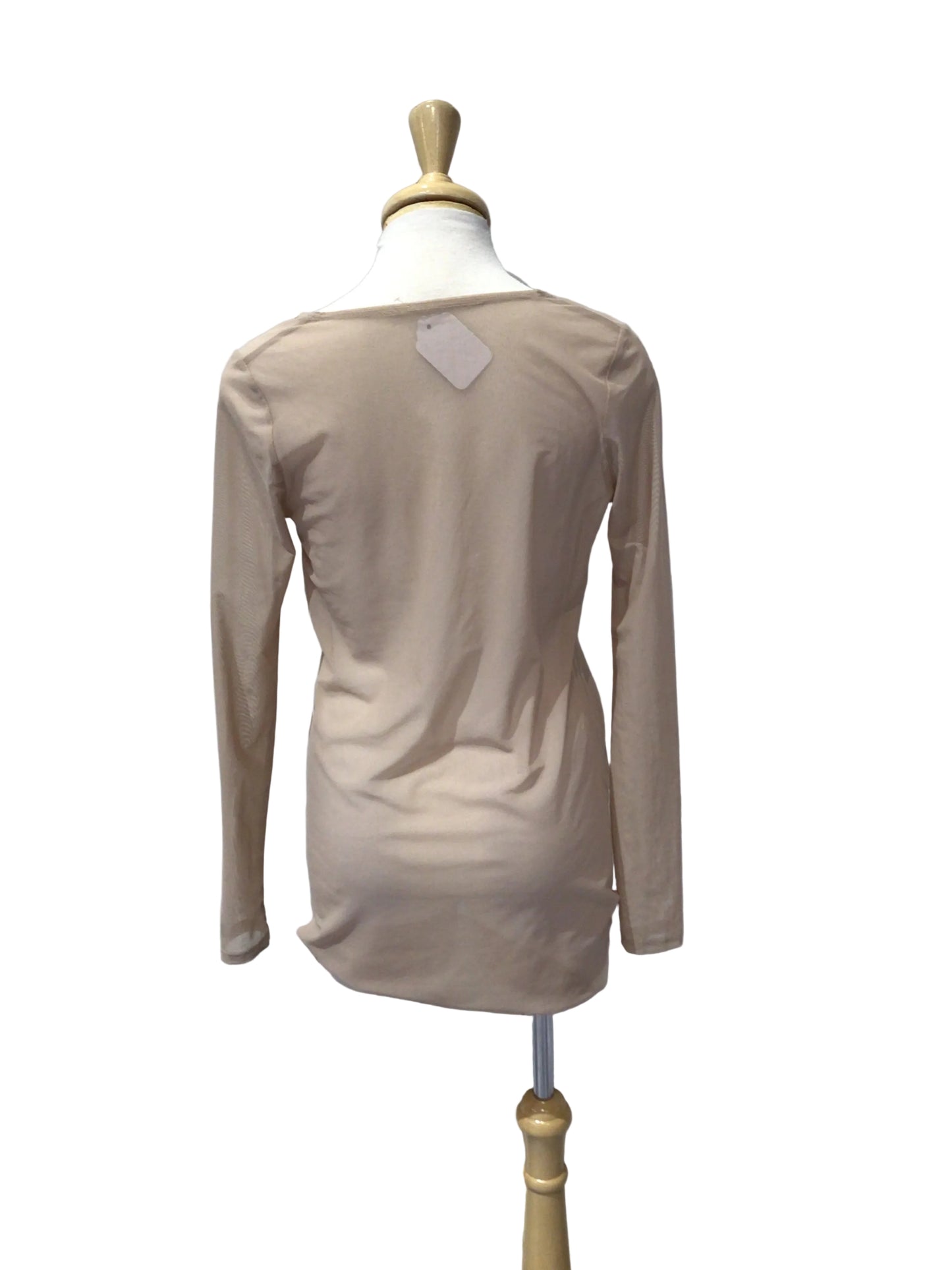 Light Beige Mesh Top