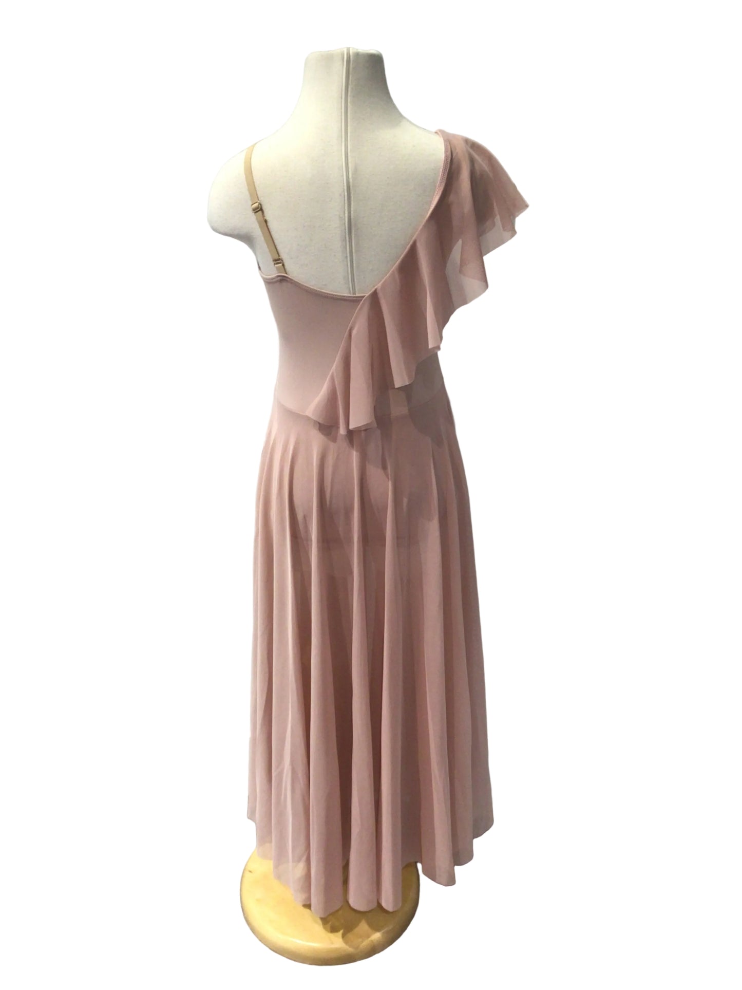Light Pink One Shoulder Lyrical Dress