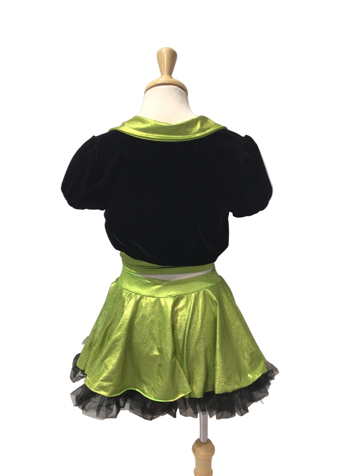 Shiny Green and Black Two Piece Jazz