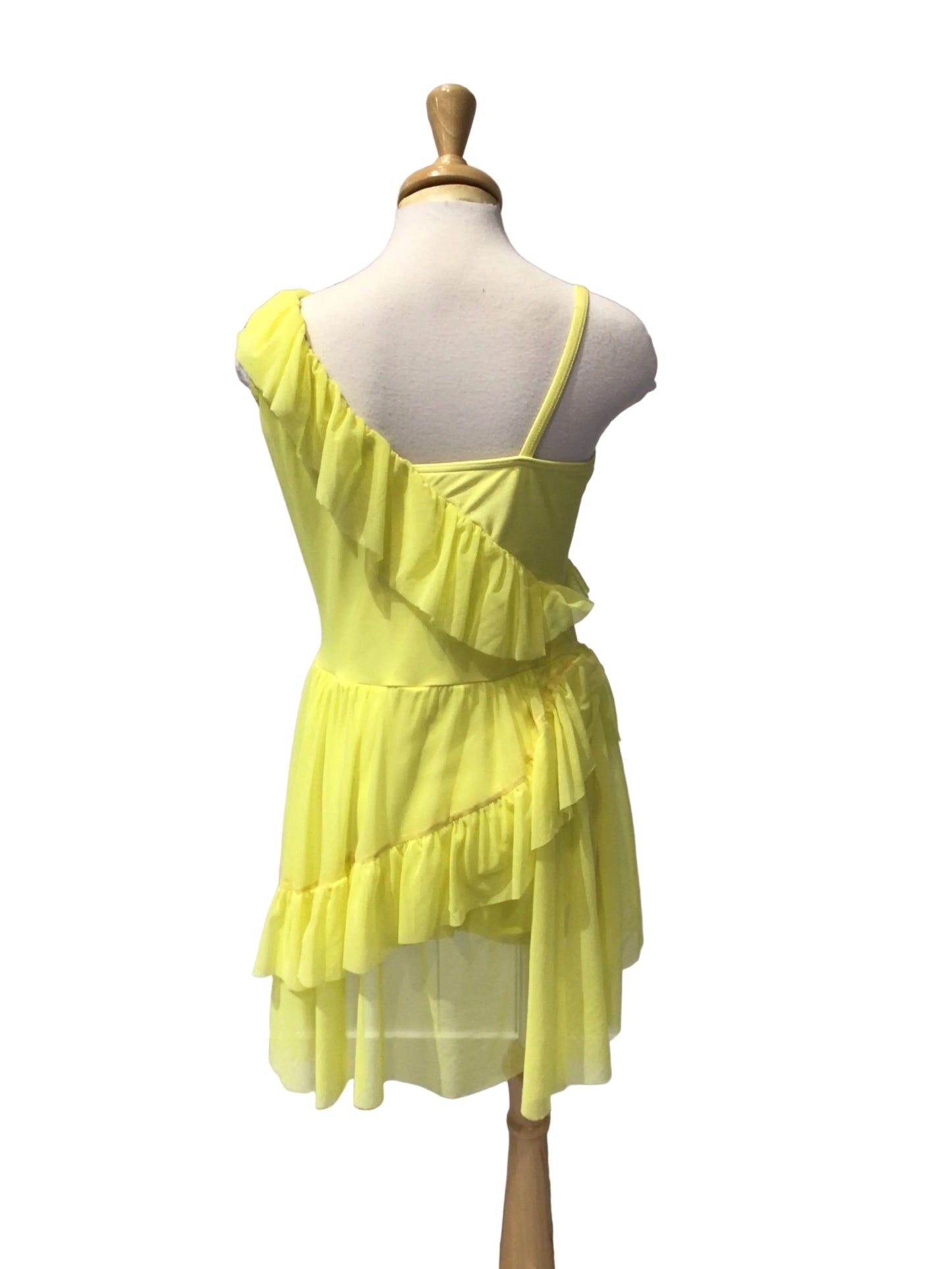 Yellow Off the Shoulder Ruffle Dress