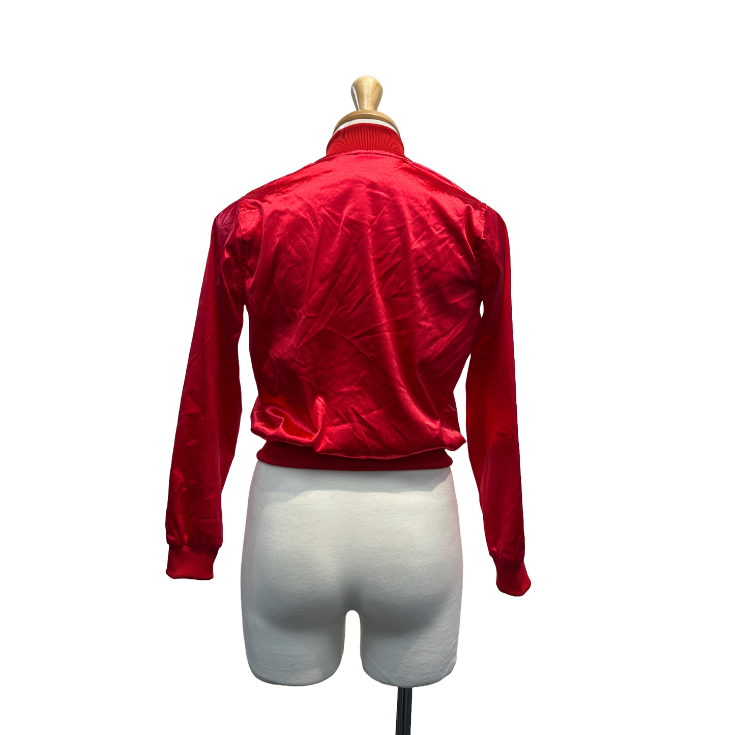 Red Satin Bomber Jacket