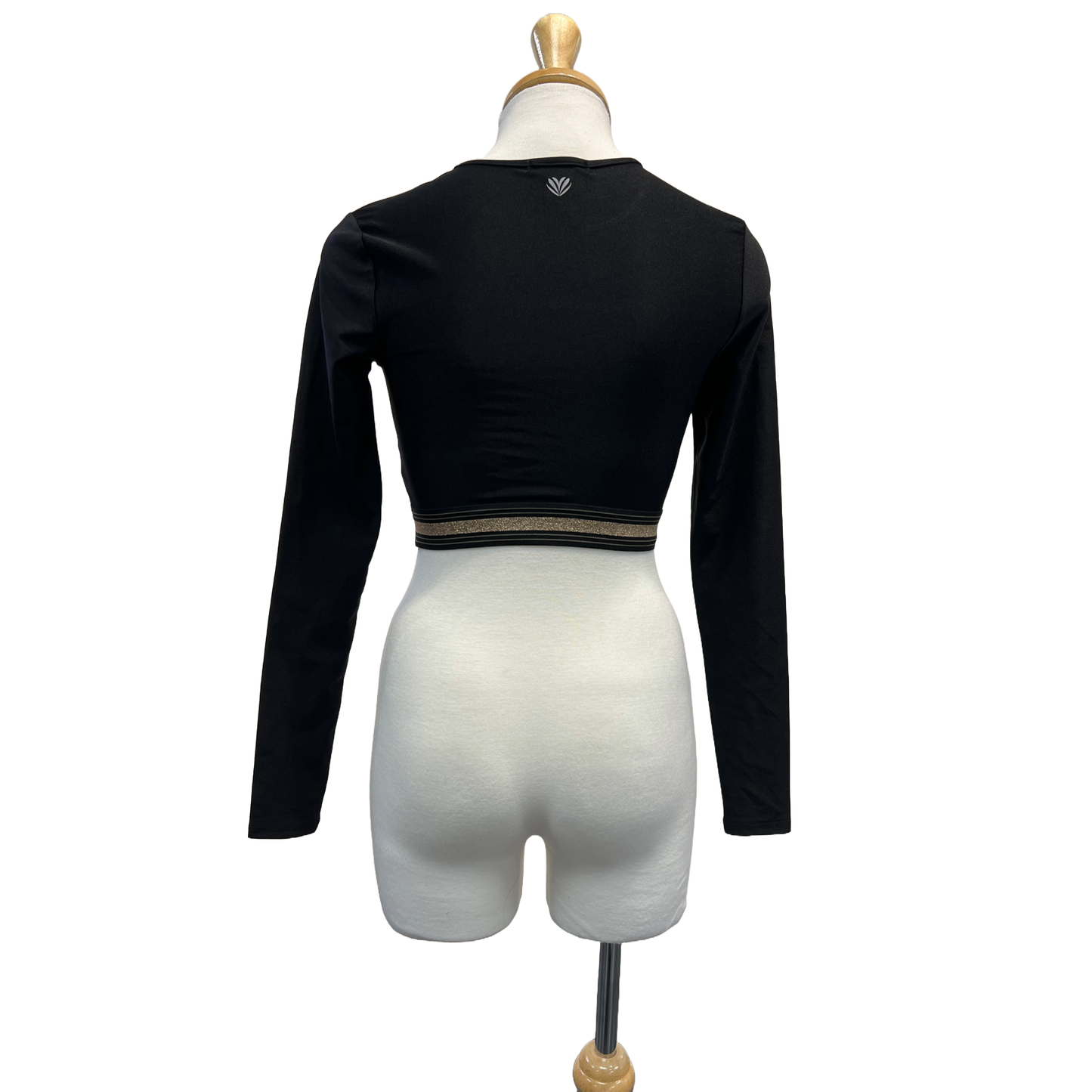 Black with Gold Stretch Top