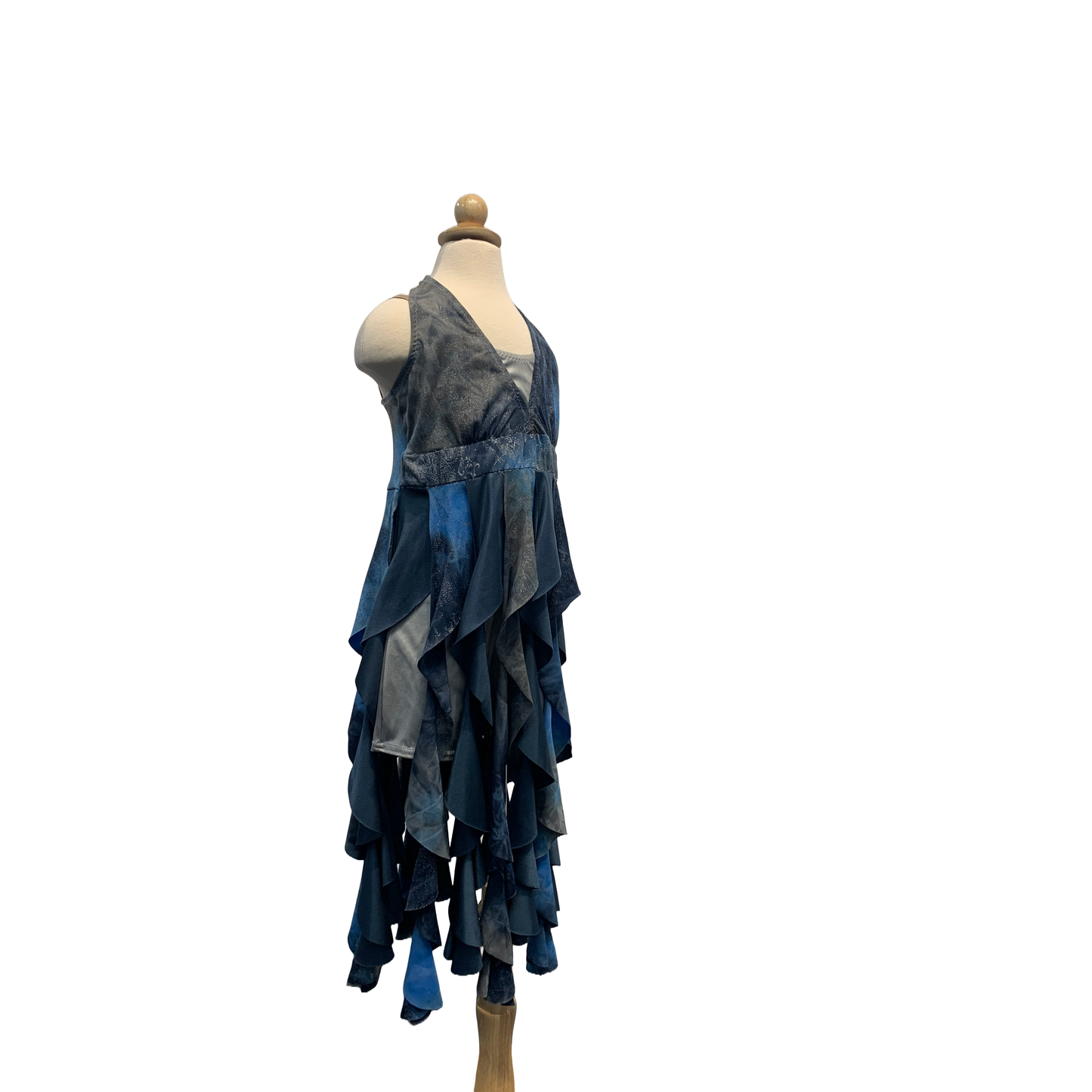 Deep Blue Flowing Trails Dress