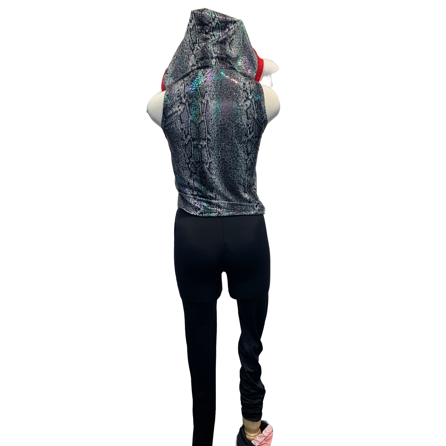 Shark Costume with Black Leggings