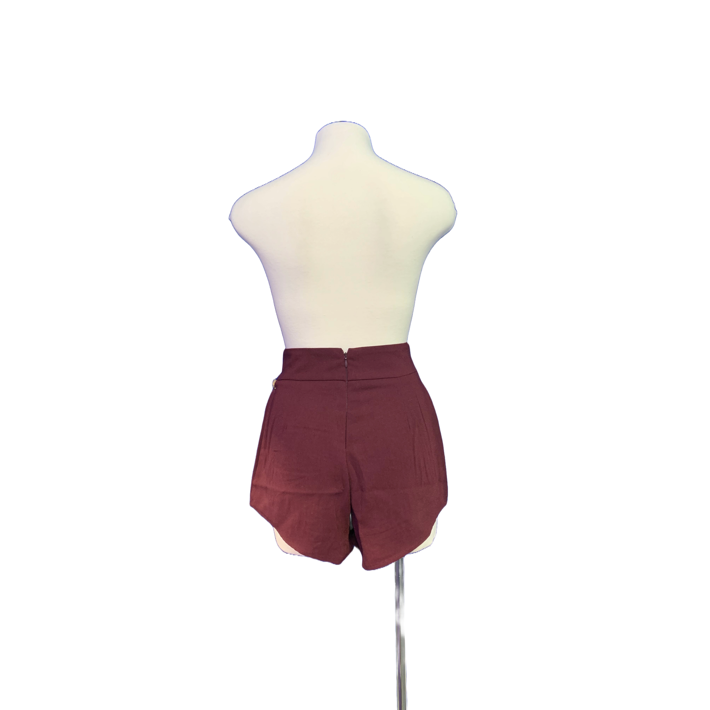 Plum Front Tie Shorts