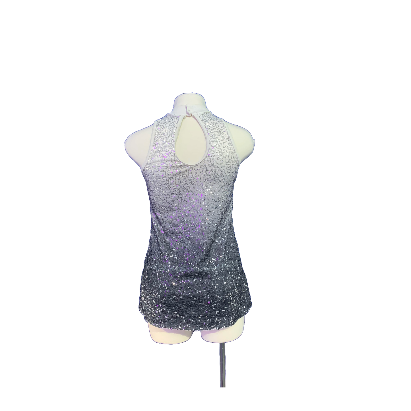 White and Black sequined dress