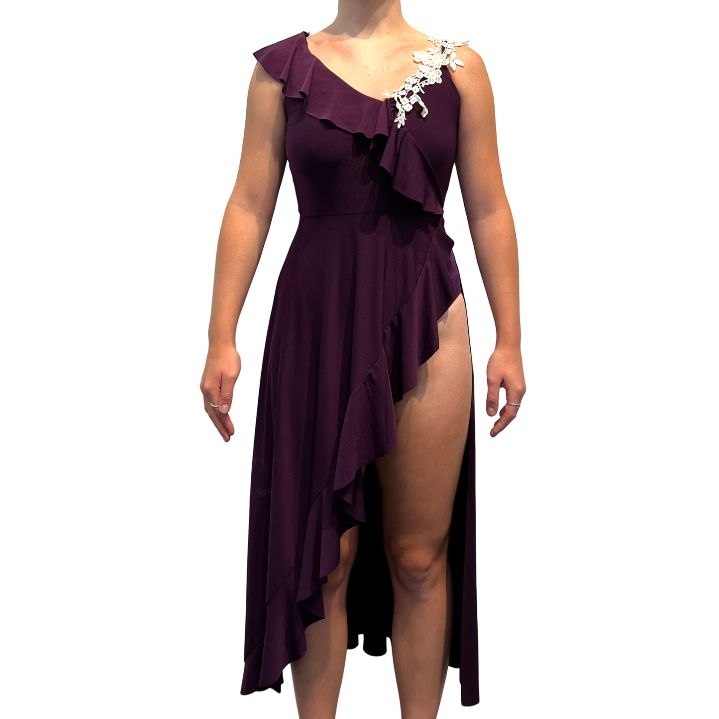 High Low Plum Dress