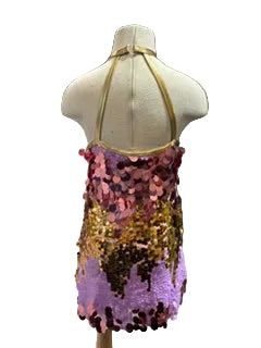 Pink and Gold Disco Dress