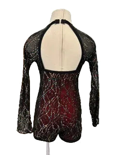 Long sleeve Mesh Glitter Patterned