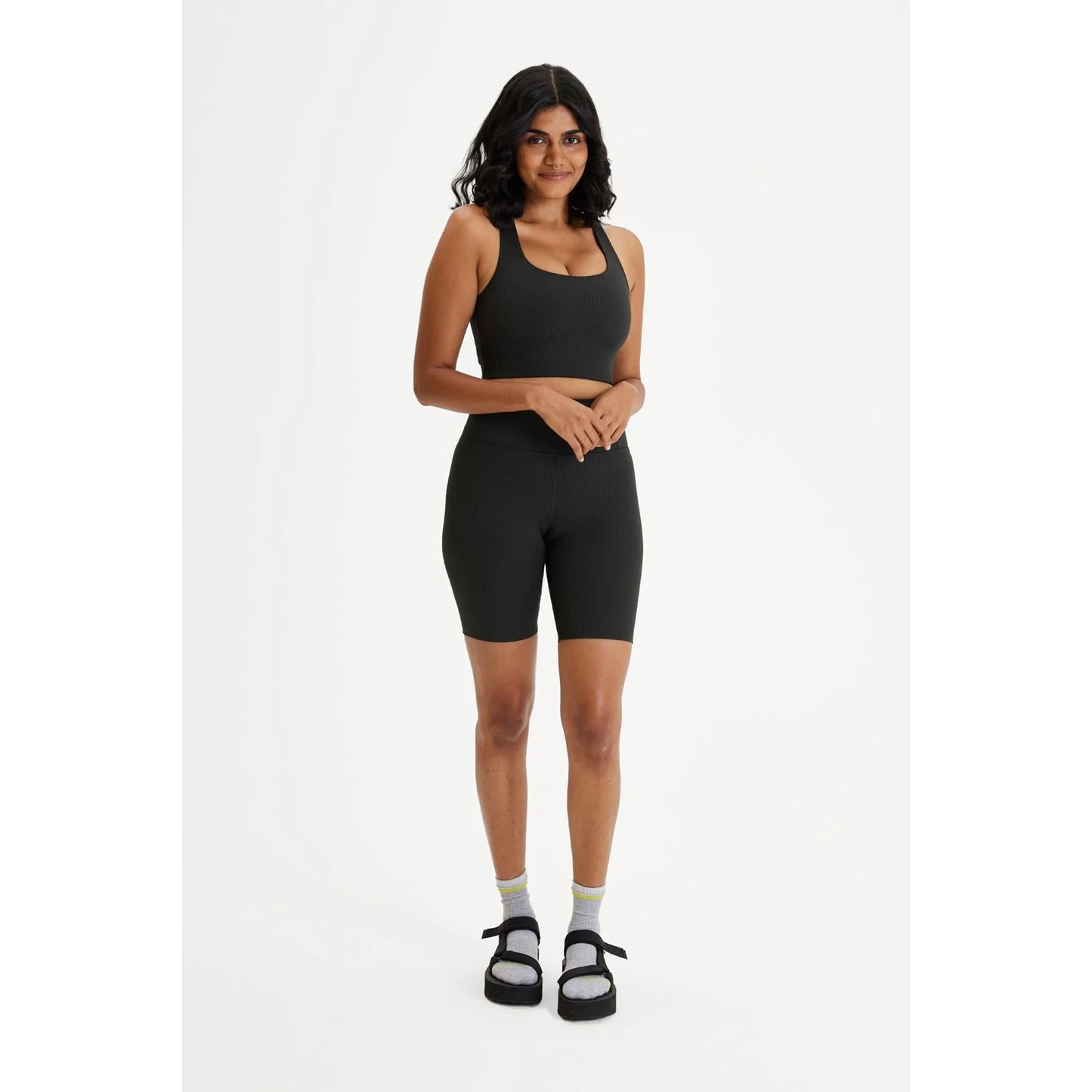 Girlfriend Collective High Rise Bike Short - Rib