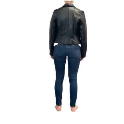 Faux Leather Jacket and Stretch Jeans Costume