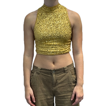 Black Jacket and Gold Top Costume