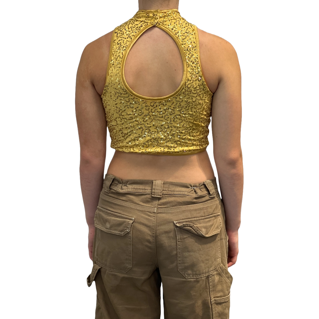 Black Jacket and Gold Top Costume