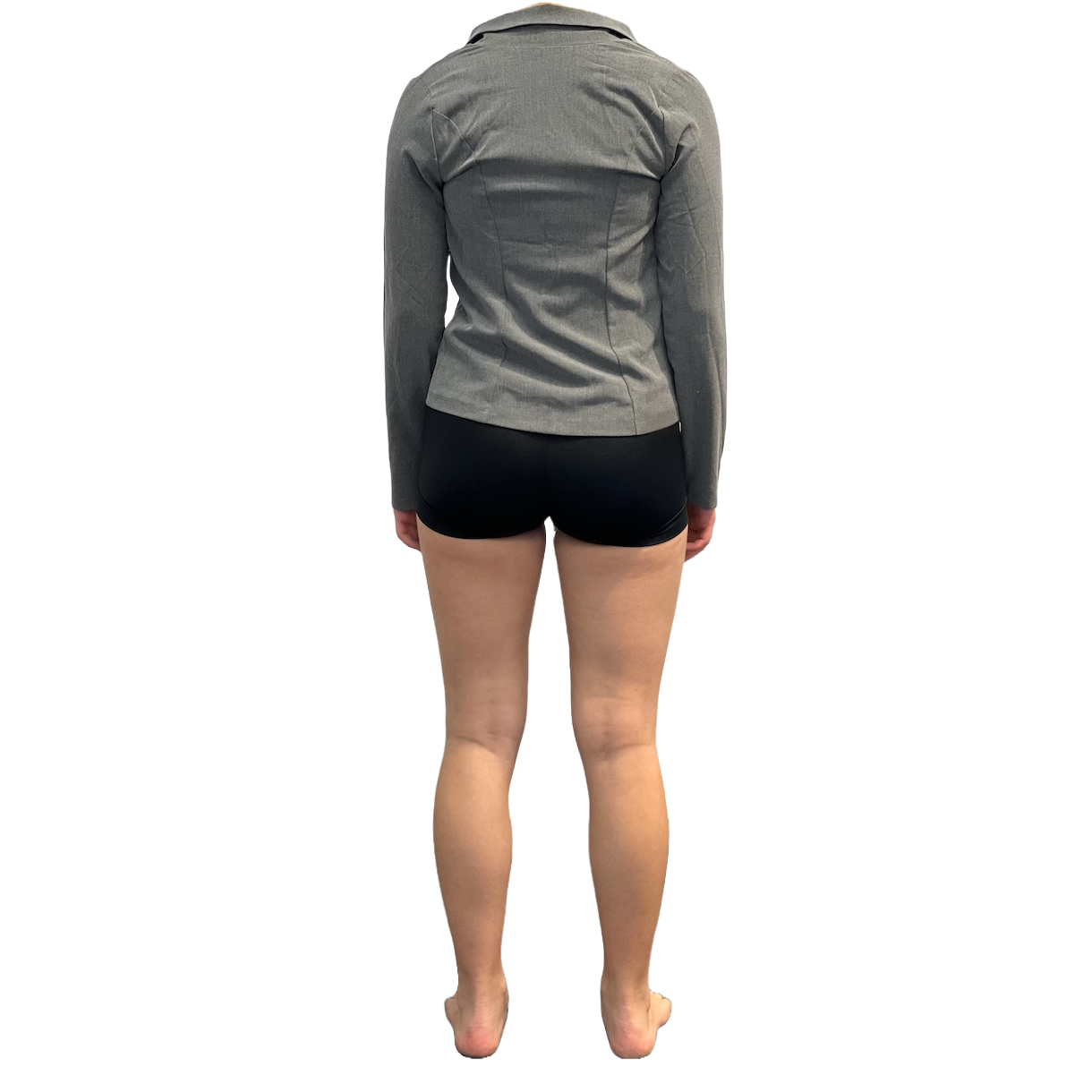Grey Stretchy Blazer with Biketard