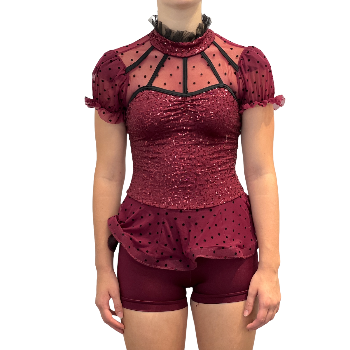 Jazz Maroon Sparkle Dress Costume