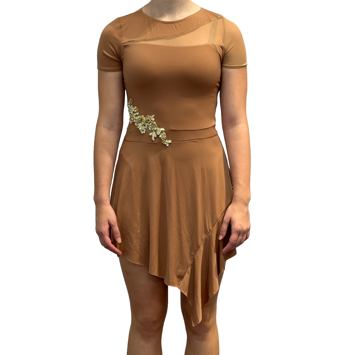 Lyrical Tan Dress Costume STRETCH DANCE LTD. Lyrical Tan Dress Costume STRETCH DANCE LTD.