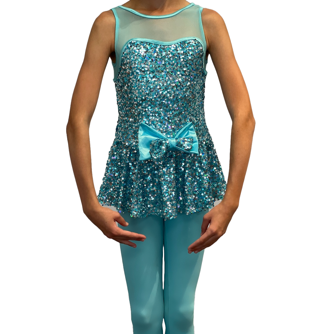 Seafoam One-Piece Sequin Jazz Costume
