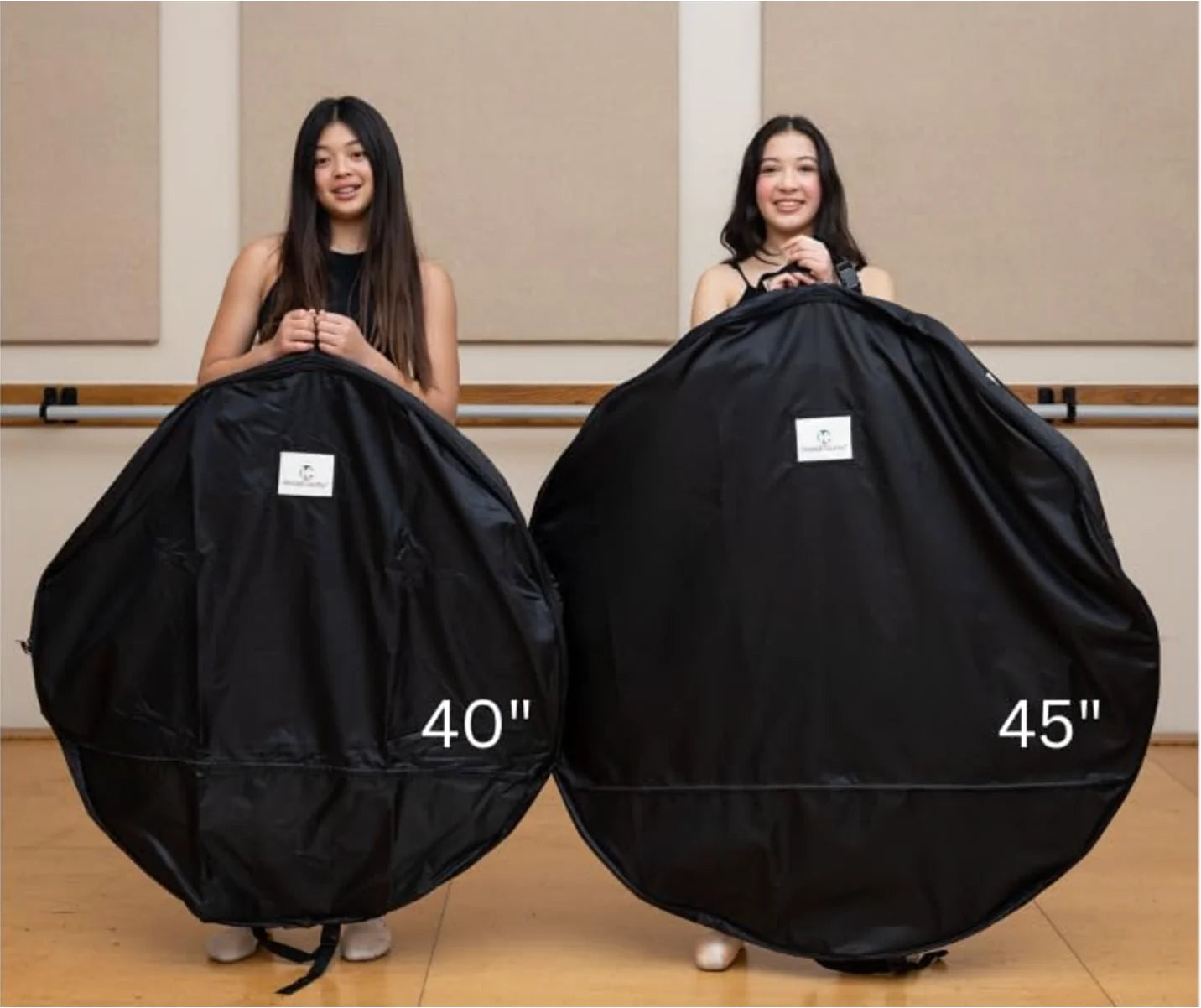 Large Pancake Tutu Garment Bag - Raven Black 45"