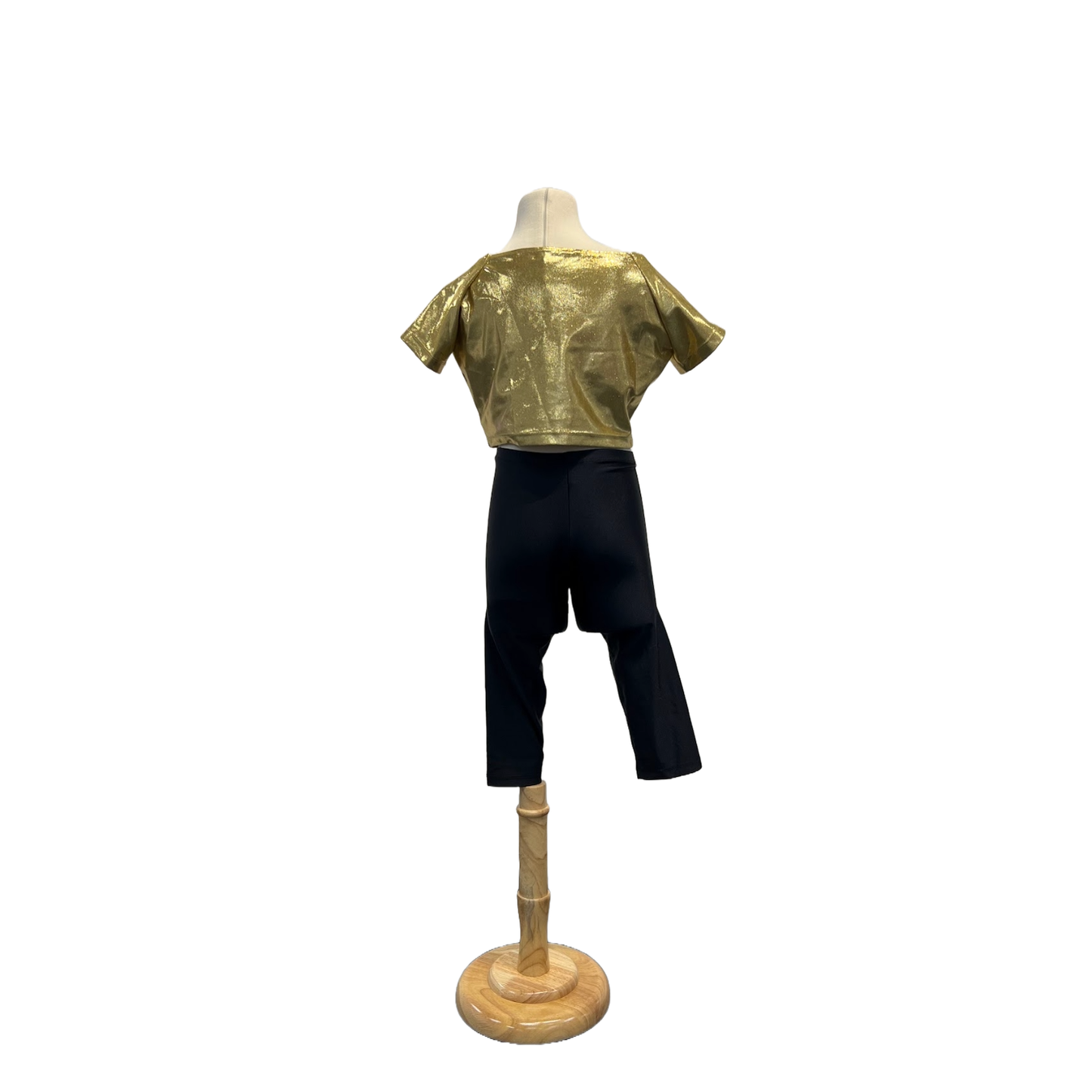 Gold money crop top and leggings