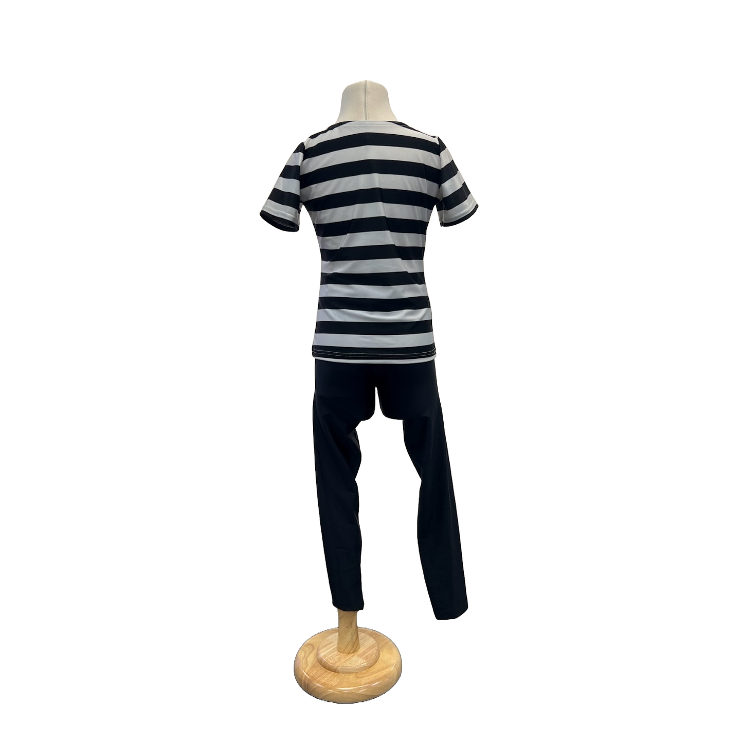 Black and white striped shirt with leggings