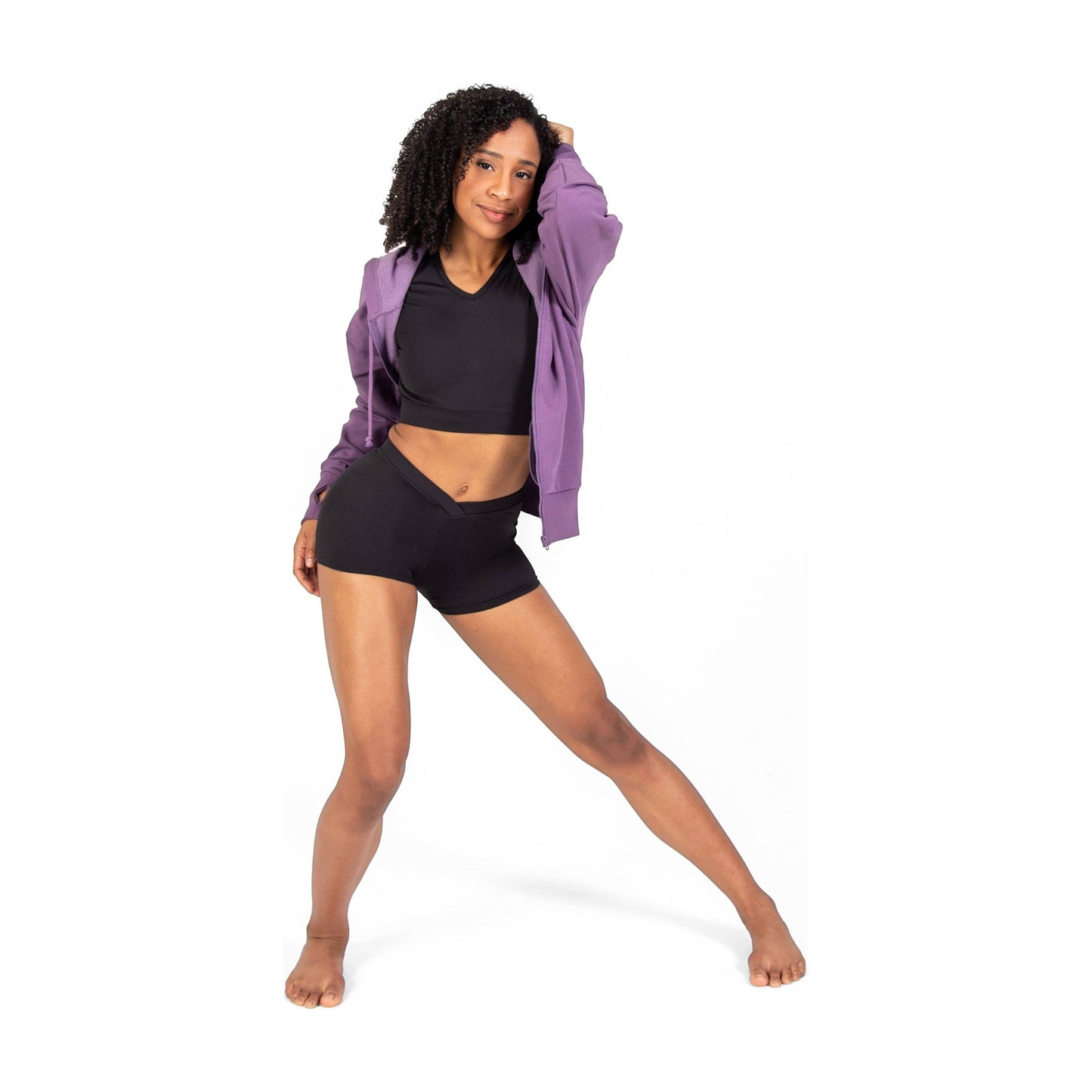 Body Wrappers Drop Shoulder Zip Hoodie