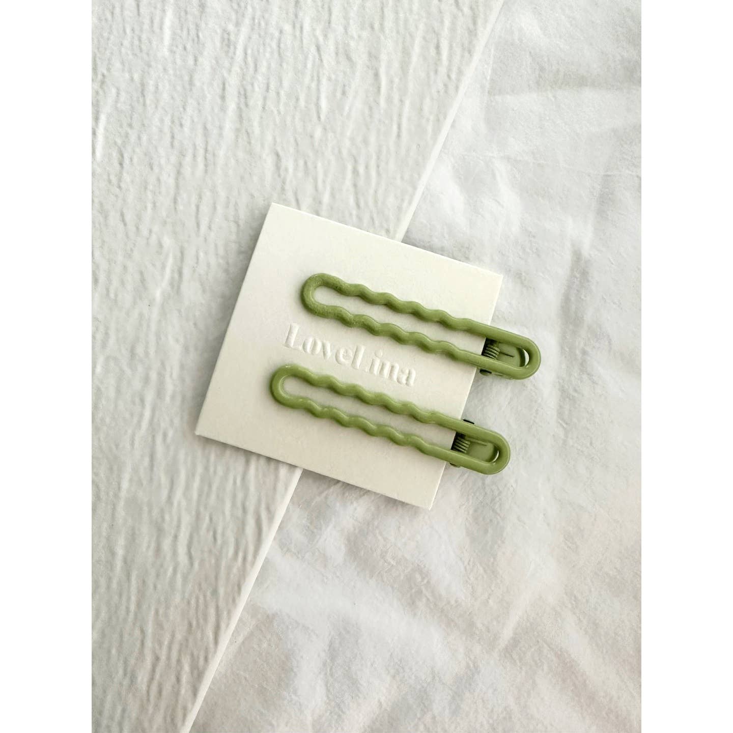 Wavy Muted Coloured Hair Clips