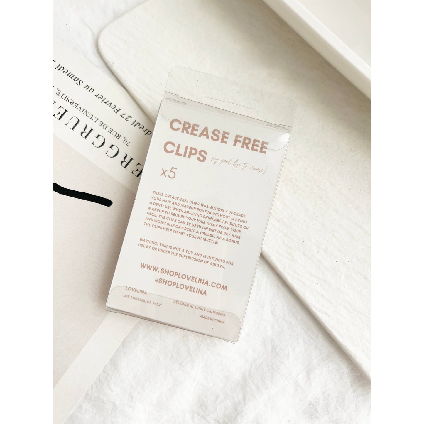 Lovelina Crease Free 5 Clip Set Box - Checkered